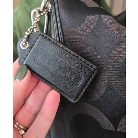 Coach Kristin Signature C Pattern OP Art Hobo Shoulder Bag w /Silver Hardware - Picture 4 of 16